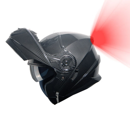 Motorcycle Modular Full Face Dual Visor Helmet Sun Shield Optional LED Tail Light: Modular901