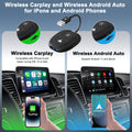 Wireless Carplay Adapter, 2.4G Wireless And 5Ghz Wifi Dual Band, Supports Netflix, Youtube, And Streaming, for OEM Wired Carplay to Wireless Adapter, for 2016 And Above Cars And Ios 10+ Phones