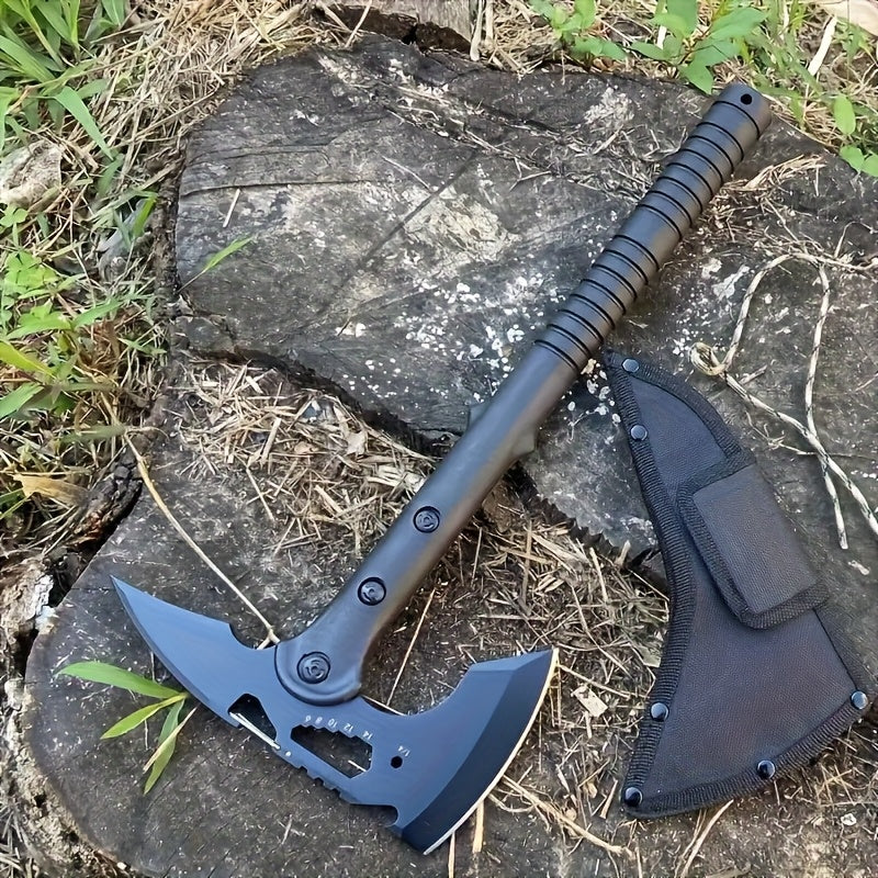 Camping Hatchet Axe with Saw – Tactical Survival Axe for Firewood Chopping, Logging & Hiking | Protective Cover Included