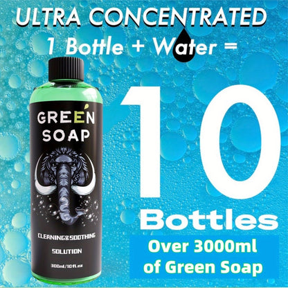 Tattoo Green Soap Kit Cleansing Solution with Squeeze Bottle – Green and Blue Tattoo Soap for Artists, Safe Color Foam Moisturizing Formula, Tattoo Supplies and Accessories Multiple Sizes