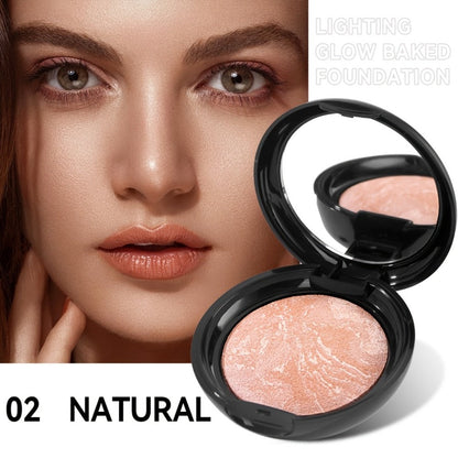 Full Coverage Bake Foundation 24H Wear – Light Breathable Semi-Matte Finish, Natural Defect Cover for All Skin Tones, 6 Shades Rose Ivory Sand