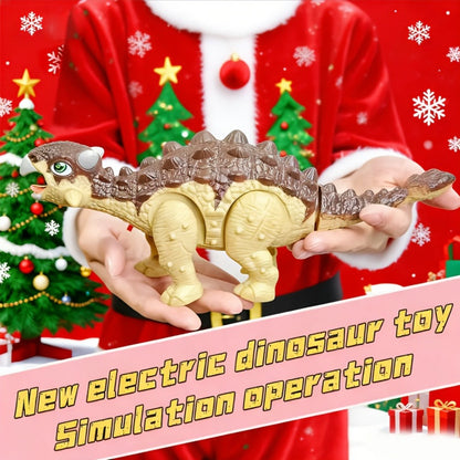 Ankylosaurus Dinosaur Toy That Walks & Roars – Electric Auto-Walk Dino with Roaring Sound Lightweight Kids Toy for Boys Girls Ages 3+ Birthday Halloween Christmas Gift