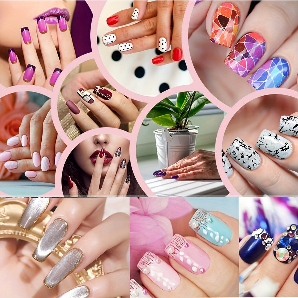 72-Piece Complete Nail Art Set with LED UV Lamp, Electric Nail Drill Pen, Gel Polish, Glue Drying Machine, Nail Polisher, Polish Brush Set, Finger Divider & Stainless Steel Manicure Tools – All-in-One Home Salon Kit for Women