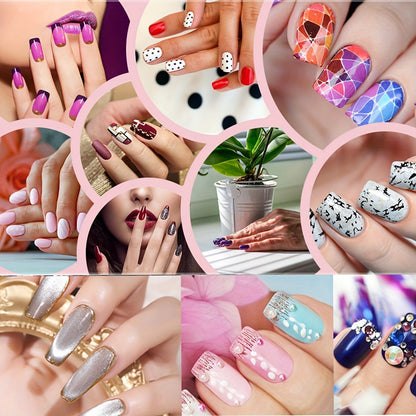 72-Piece Complete Nail Art Set with LED UV Lamp, Electric Nail Drill Pen, Gel Polish, Glue Drying Machine, Nail Polisher, Polish Brush Set, Finger Divider & Stainless Steel Manicure Tools – All-in-One Home Salon Kit for Women