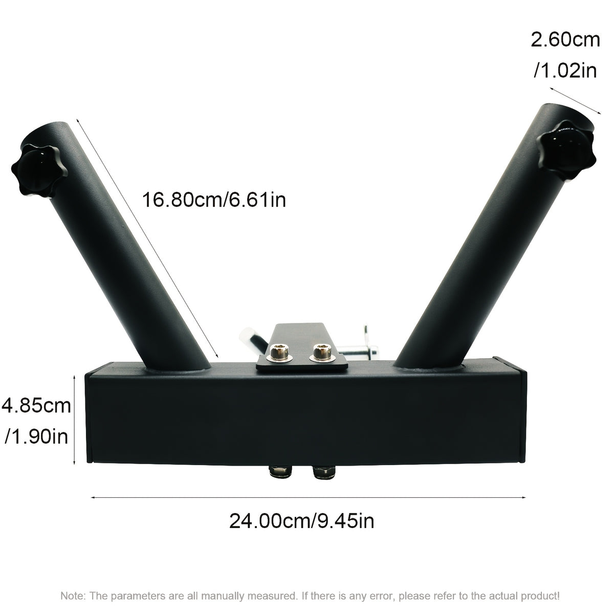 Double Hitch Flag Pole Holder for Truck, Fits Standard 2" Trailer Hitch, RV Flagpole Kit, Car Receiver Flag Pole Mount, Compatible with Jeep, RV, Camper, SUV, Pickup