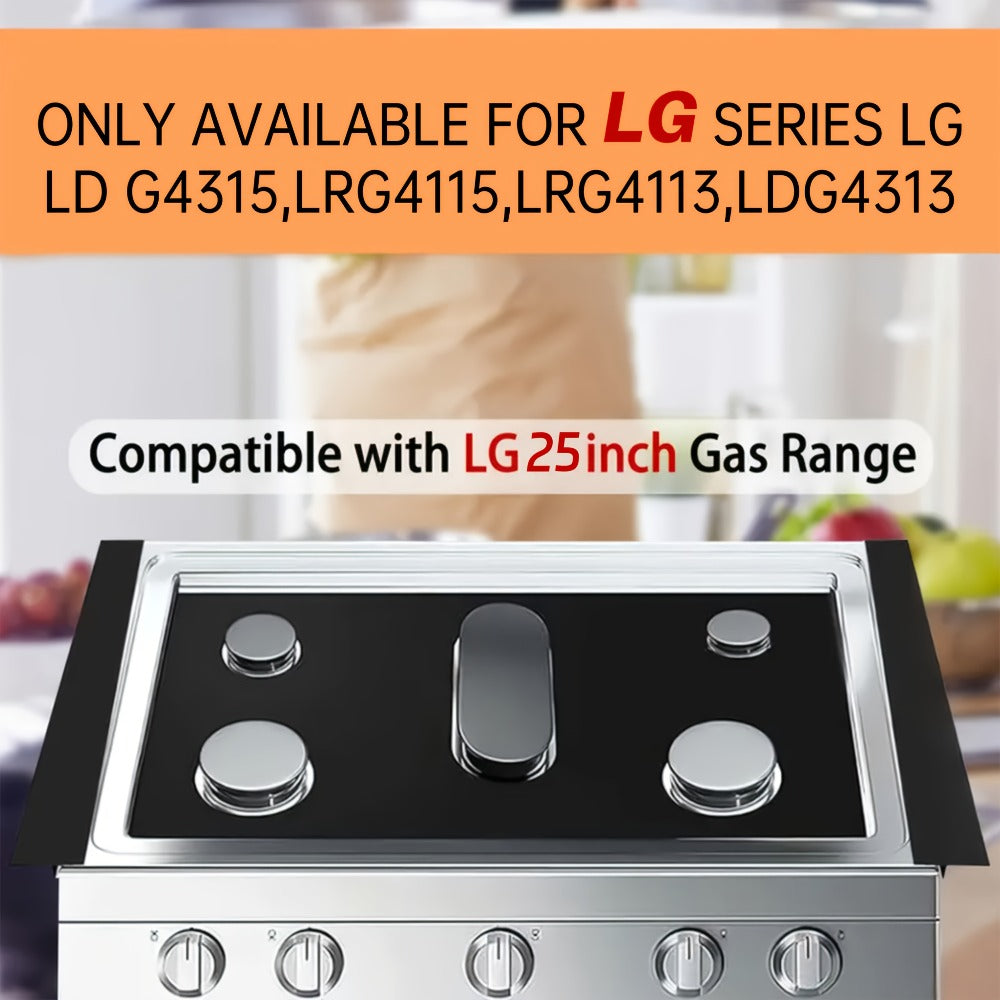 Gas Stove Burner Cover Mat Non-Stick Reusable Washable Stove Top Protector for LG 30-Inch Gas Stove – Oil-Resistant High-Temp Safe, Trimmable 5-Hole Design, Keeps Stove Clean & Scratch-Free