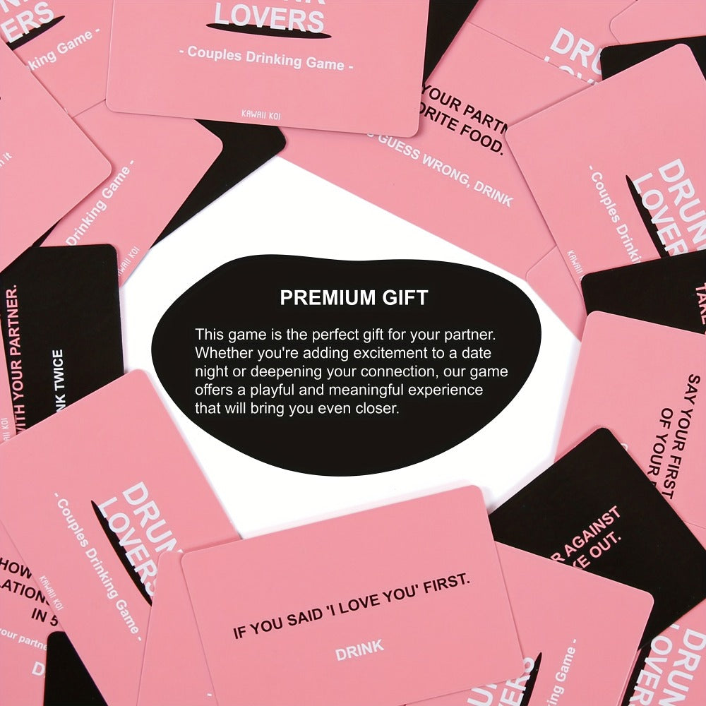 Drunk Lovers Couple Card Game – 54-Card Date Night Drinking Game for Couples | Dares, Flirty Fun & Intimacy | Anniversary Valentine's Day Wedding Gift