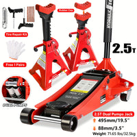 RED 2.5 Ton Heavy Duty+Stands
