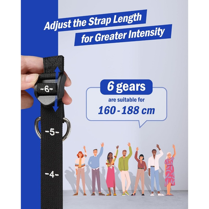 Natural Latex Pilates Bar Kit with Resistance Bands 20-360 lbs – Stainless Steel Handle, Adjustable Length for 5'3"-6'2", Full Body Home Gym Workout for Women & Men