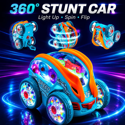 Automatic Dump Truck Toy Car with Colorful LED Lights & Music – Auto Rolling Construction Vehicle Toy for Toddlers Kids Ages 2+, Fun Light-Up Truck Sound Effects, Best Birthday Christmas Gift