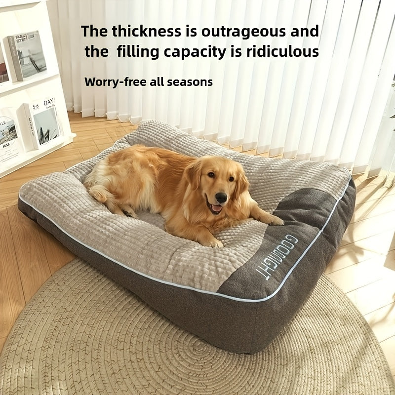 Plush Dog Crate Mat Luxury Sofa Bed - Ultra Soft All-Season Pet Mattress for Small Medium Large Dogs and Cats, Comfortable Cage Liner Kennel Pad for Various Breeds, Available in XL XXL XXXL