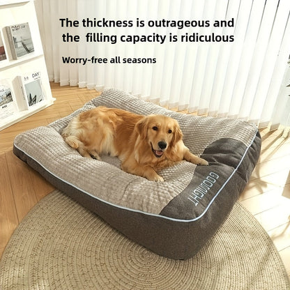 Plush Dog Crate Mat Luxury Sofa Bed - Ultra Soft All-Season Pet Mattress for Small Medium Large Dogs and Cats, Comfortable Cage Liner Kennel Pad for Various Breeds, Available in XL XXL XXXL
