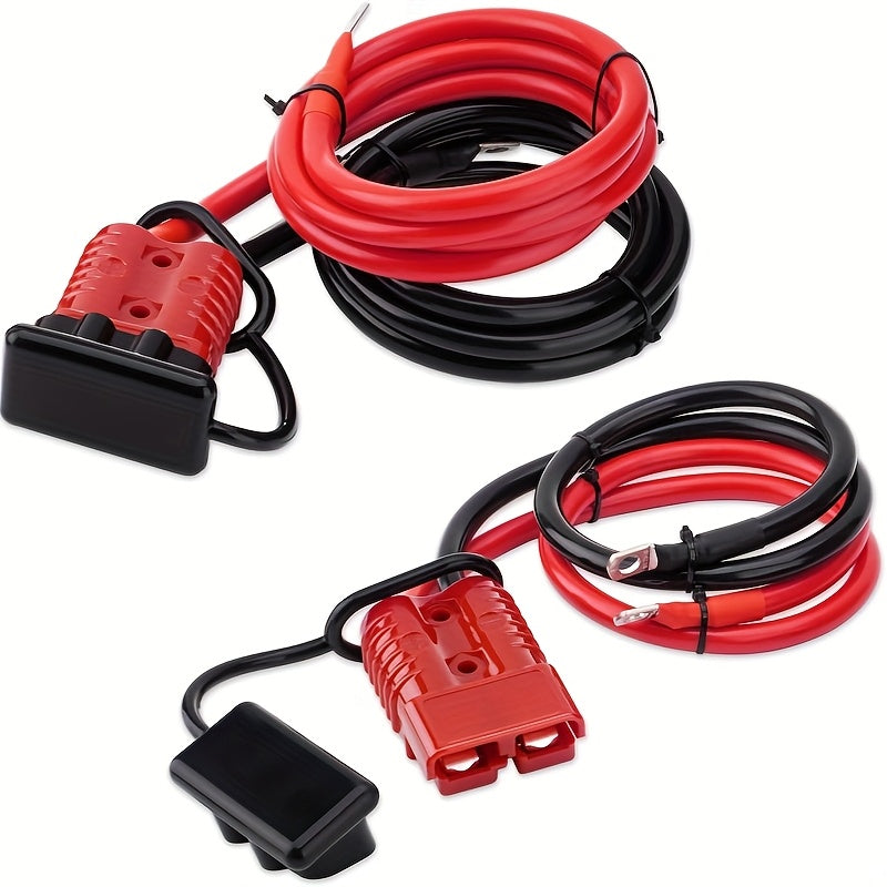 24ft Winch Quick Disconnect Power Cable, 4 AWG/ 6 AWG Heavy Duty Copper Wire with Quick Connect Plugs, 7ft