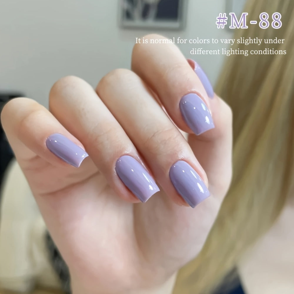 Gel Nail Polish Set 6 Colors Semi Permanent Soak Off UV LED - Long Lasting Electroplating Finish Nail Gel Kit for Salon & Home Use 0.51oz Each