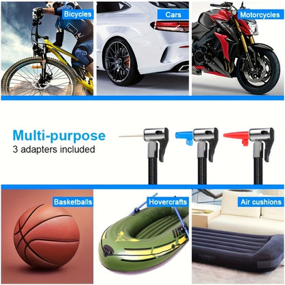 Portable Tire Inflator Air Compressor 150 PSI Cordless with Auto-Shutoff Digital Pressure Gauge LED Light Wireless USB Charging for Car Motorcycle Bike Ball