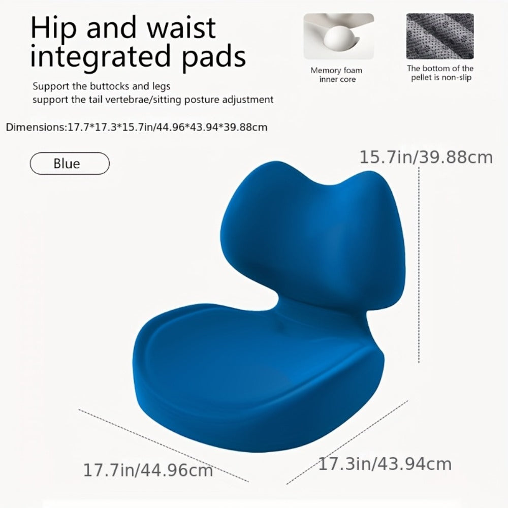 Ergonomic Seat Cushion for Tailbone & Lumbar Pain Relief - Memory Foam L-Shaped Car & Office Chair Cushion for Truck Drivers & Long Sitting