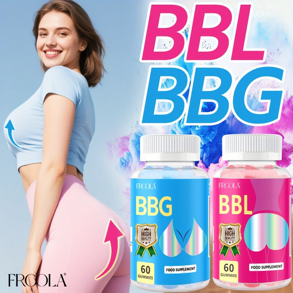 BBL Gummies for Women Butt Enhancement 60 Count Strawberry Flavor – Supports Curves Feminine Confidence Body Shaping Skin Elasticity Natural Lift Daily Wellness Supplement