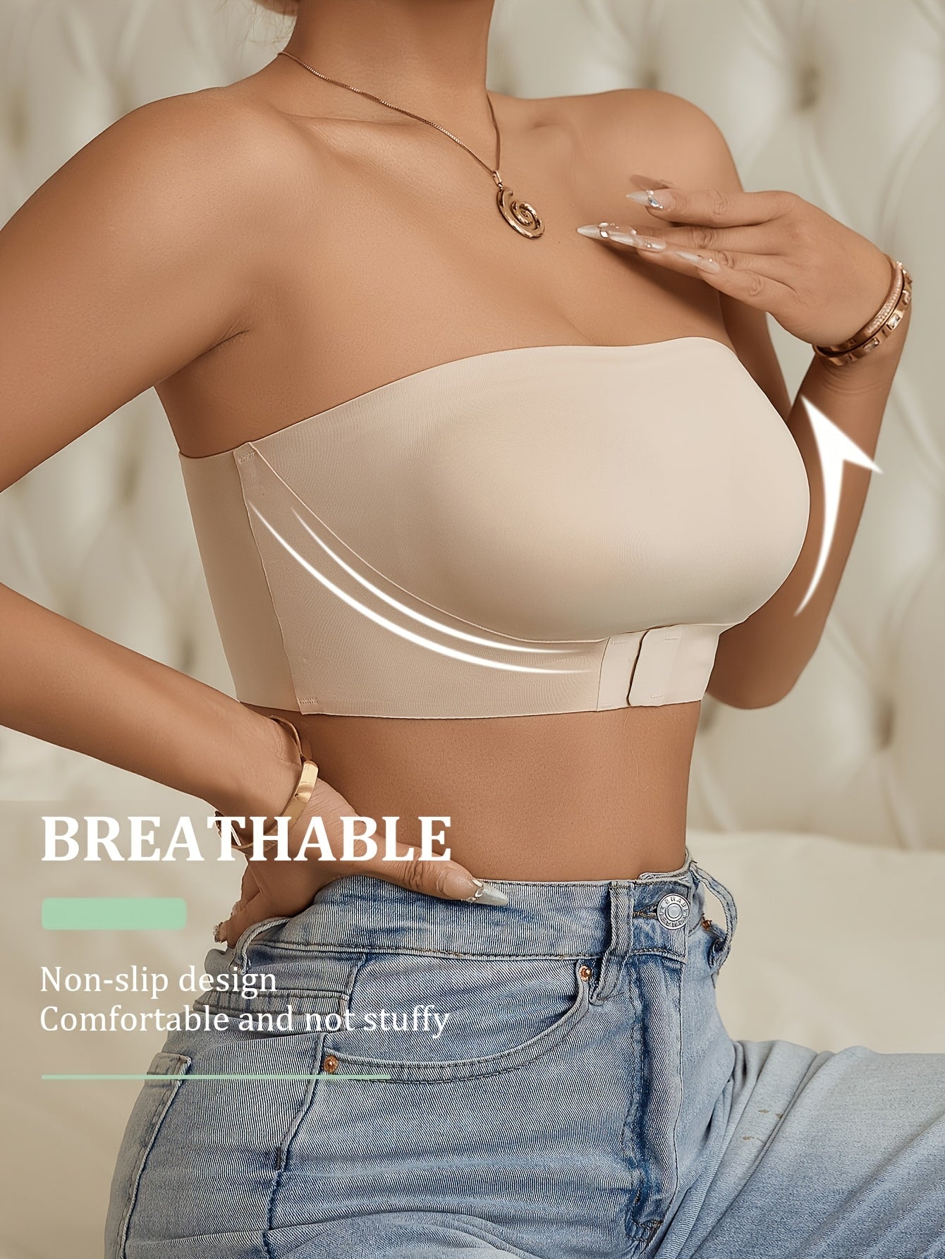 Women's Strapless Bra - Seamless Support 536677