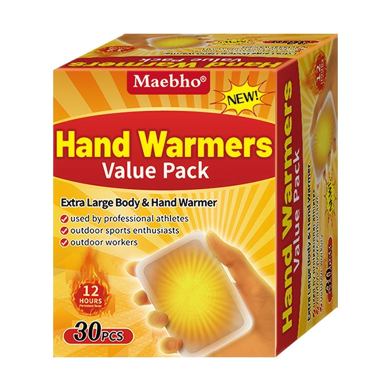 Heat Patches Self-Heating Body Warmers – No Battery Needed, Iron-Based Air-Activated Warming Pads for Back, Neck & Body, Long-Lasting Heat for Winter Sports, Outdoor Activities & Cold Weather Relief