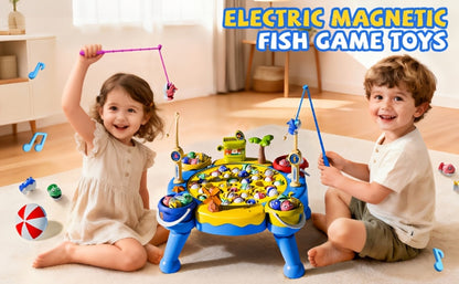 Magnetic Fishing Game for Kids 66 Pieces – Ocean Fishing Toy Set with Rods for Toddlers Ages 3 4 5 6, 1-8 Players, Birthday Gift for Boys & Girls