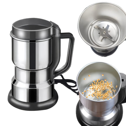 Electric Coffee Grinder 300W 25000RPM – 8-Blade Stainless Steel Spice & Grain Mill for Coffee Beans, Nuts, Spices | Home, Cafe & Camping
