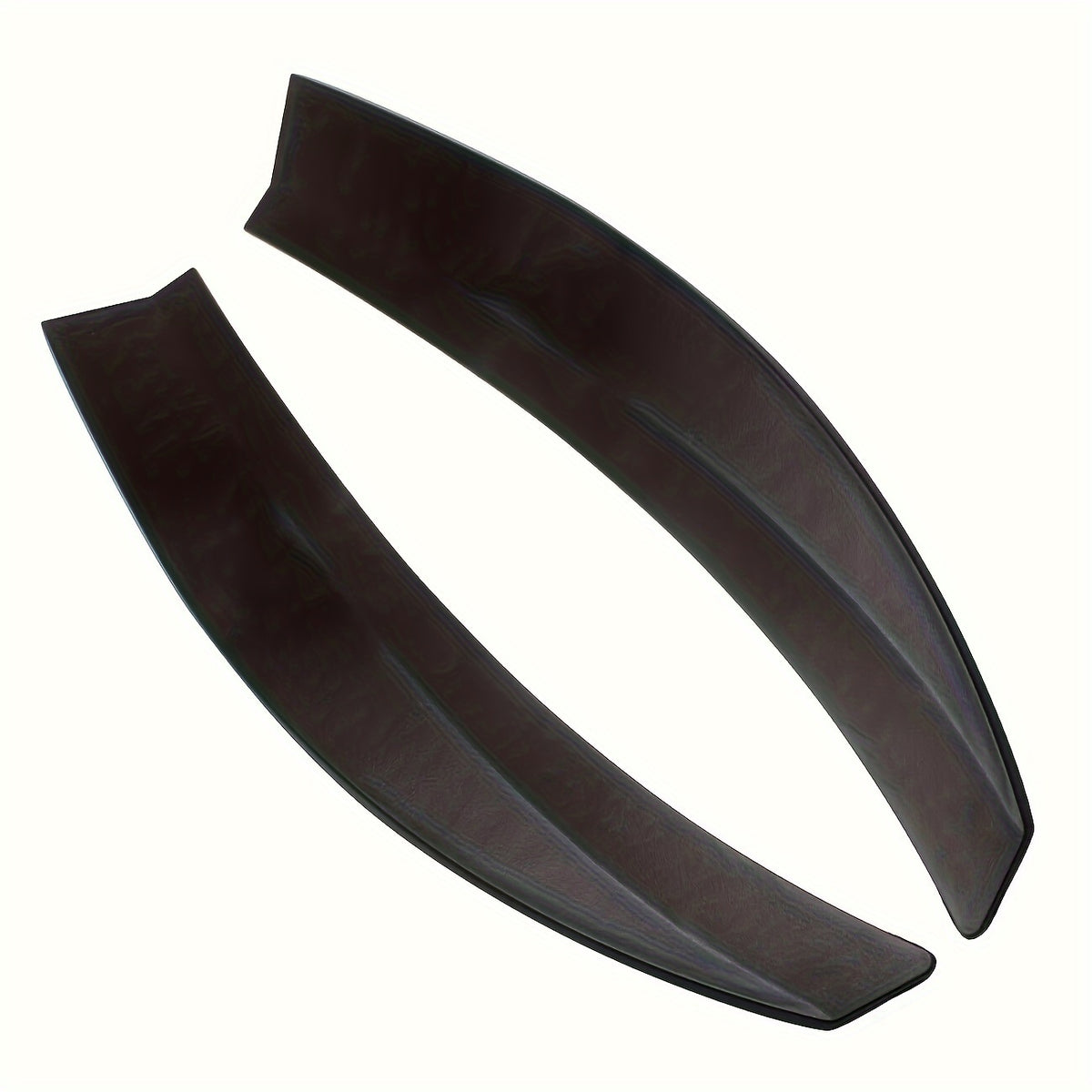 3pcs Universal Rear Spoiler Lip Wing Set, ABS Polished End, Adjustable Trunk Airbag Diffuser for Sedan