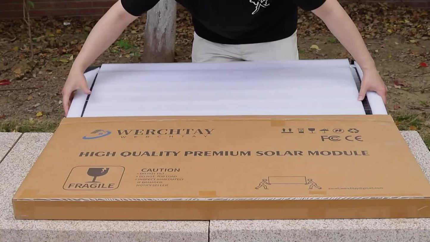 200W Solar Panel Kit 2x100W 18BB Monocrystalline – 12V High Efficiency Off-Grid Photovoltaic Power for RV, Car, Camping, Boat, Home Battery, Shed & Farm
