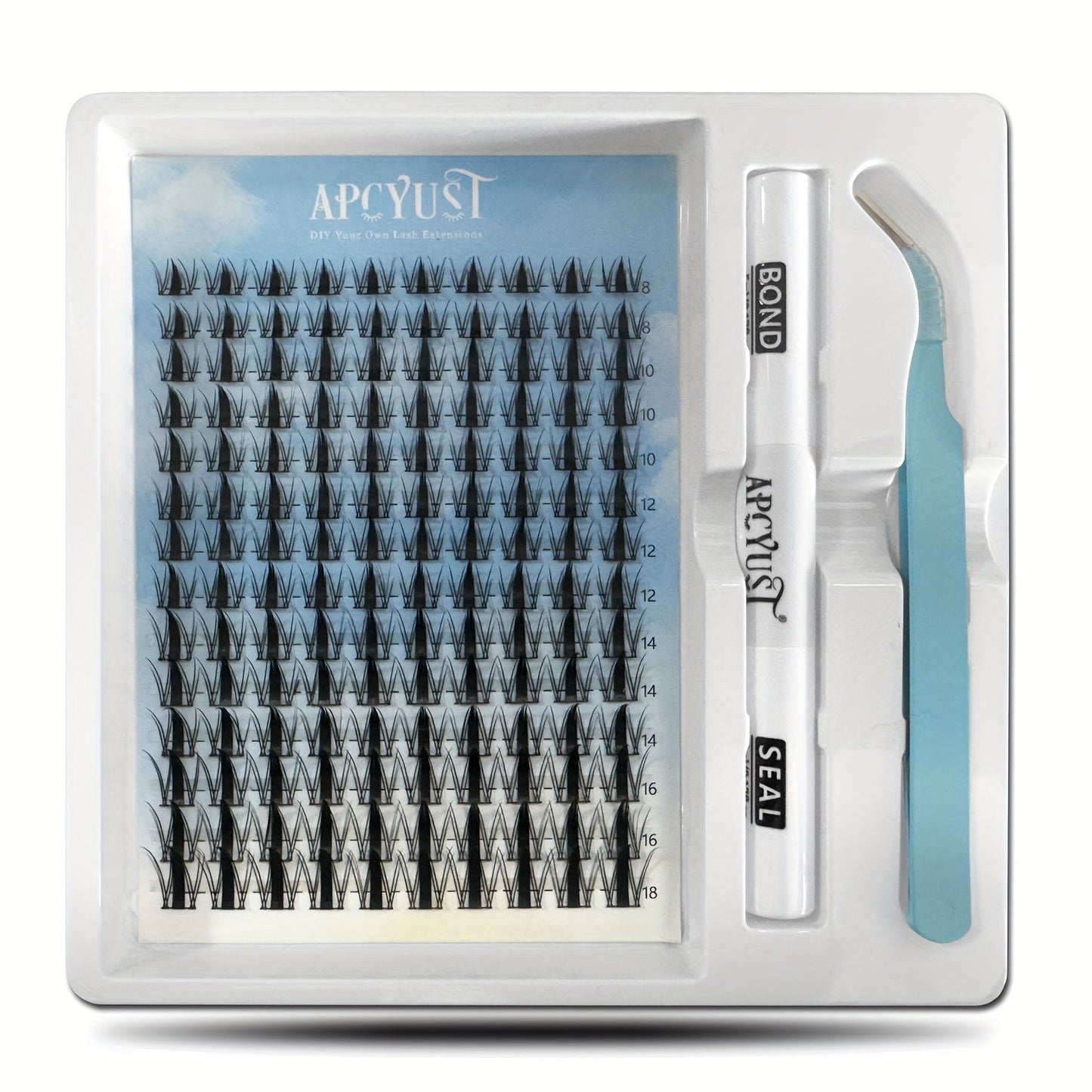 Anime Spike Lash Clusters Kit 8mm-18mm C Curl Individual Spiky Lash Extensions with Adhesive Glue – Manga Fairy Wet-Look DIY Volume Lashes for Cosplay, Editorial & Bold Eye Looks