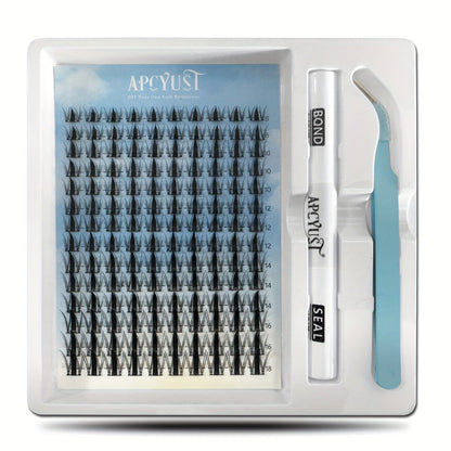 Anime Spike Lash Clusters Kit 8mm-18mm C Curl Individual Spiky Lash Extensions with Adhesive Glue – Manga Fairy Wet-Look DIY Volume Lashes for Cosplay, Editorial & Bold Eye Looks