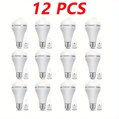 Emergency Light Bulb for Power Outages 2000mAh Rechargeable LED 6000K with Backup Battery – Auto-On Failure Detection, Hangable Emergency Lighting for Home Camping Power Failure, 4 8 12 Pack