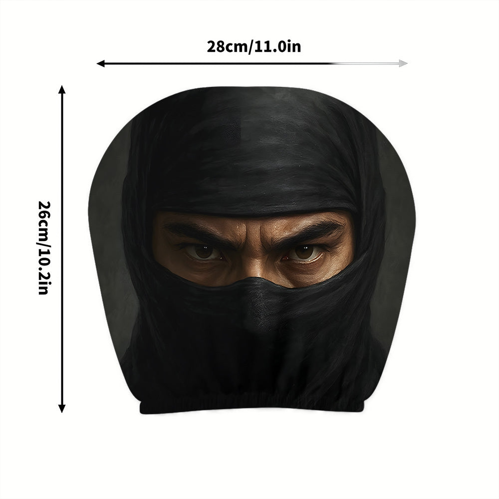 Set of 2 Headrest Covers Featuring a Mysterious Ninja Design, Perfect for Enhancing Your Car'S Interior. These Unfilled Covers Are Suitable for All Vehicles And Are Great for Long Journeys, Road Trips