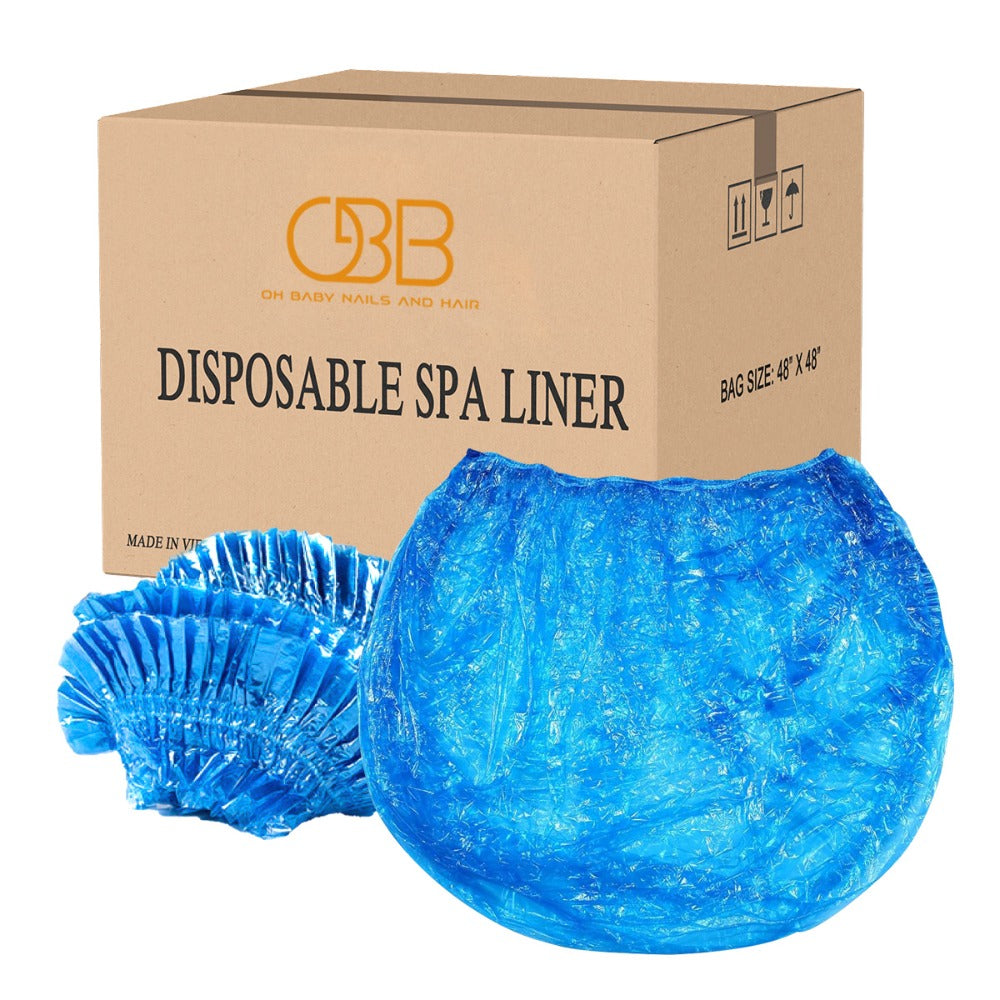 Disposable Pedicure Liners 400 Pack Single-Use HDPE Foot Bath Bowl Bags — Elastic Fit, Hygienic Nail Salon Foot Soak Liners for Professional Spa & Home Use, Easy No-Scrub Cleanup