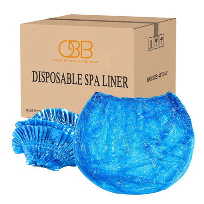 Disposable Pedicure Liners 400 Pack Single-Use HDPE Foot Bath Bowl Bags — Elastic Fit, Hygienic Nail Salon Foot Soak Liners for Professional Spa & Home Use, Easy No-Scrub Cleanup