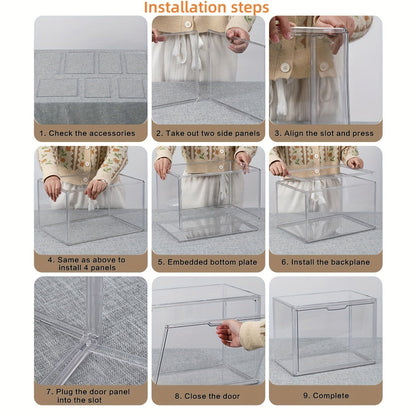 Clear Display Case Set of 3 – Dustproof Transparent Storage Box Organizer for Collectibles, Car Models, Action Figures & Show Display | Collector Display Cases for Adults & Kids