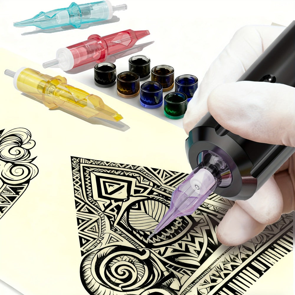 Tattoo Cartridge Needles 50pcs Mixed #12 Lumentip — RL RS RM M1 Stainless Steel, Safety Membrane, Universal Fit for All Tattoo Machines & Pens, Artists & Beginners