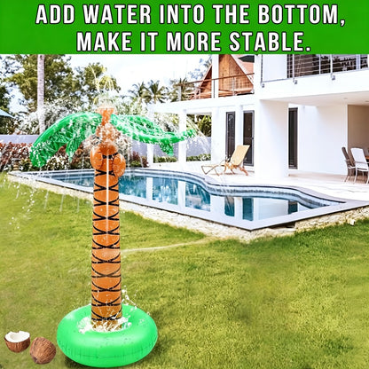 Inflatable Palm Tree Sprinkler 61 Inch for Kids – Backyard Lawn Water Spray Toy, Outdoor Splash Sprinkler for Pool Party Hawaiian Luau Beach Summer Fun Boys Girls Ages 3+