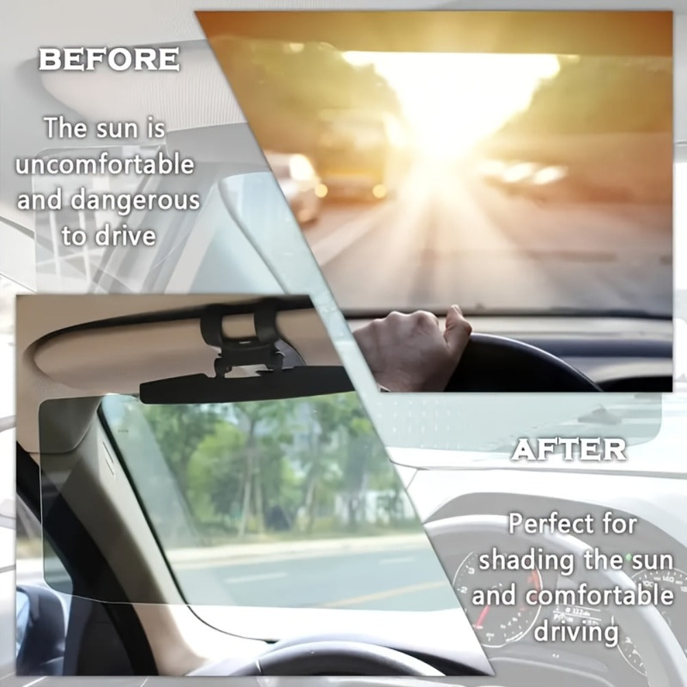 Car Visor Extender Polarized UV400 Anti-Glare | Clip-On Adjustable Sun Visor Extension, Blocks Blinding Sun & Headlight Glare, Universal Fit for Safe Comfortable Driving