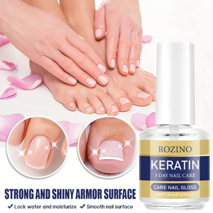 Keratin Nail Polish Strengthener 3pcs – Aloe Vera & Lavender Moisturizing Treatment for Dry Brittle Peeling Nails, Instant Hydration, Korean Skincare Formula, Natural Nail Care for Hands & Fingernails