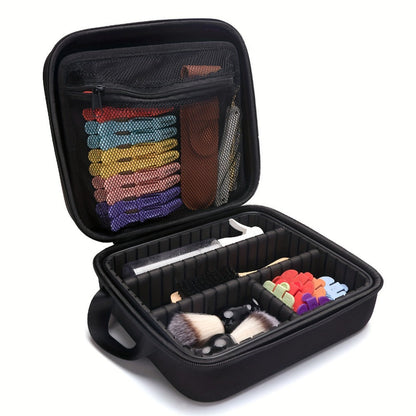 Hard Shell Barber Case Portable – Hair Clipper Trimmer Beauty Tools Organizer Travel Storage Bag Barbershop Styling Kit Carrying Case for Professional & Home Grooming