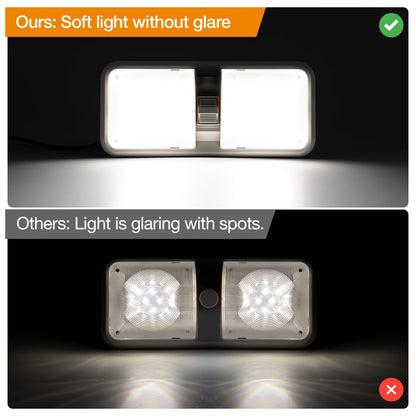 RV Lights Interior, 12 Volt LED Lights 1000LM, Camper Lights 8W, RV LED Lights Interior Fixtures 12V, RV Ceiling Dome Light with Switch for RV/Camper/Trailer/Boat/Car (Natural White, 4Pack).