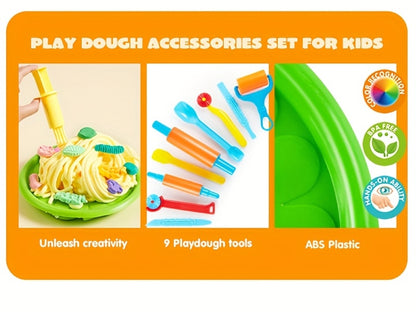 44-Piece Kids Clay Tools Set with Molds, Rolling Pins & Cutters – Non-Toxic Dough Accessories for Toddlers & Preschoolers, Easy-Grip Handles, Party Favor, Birthday Christmas Gift