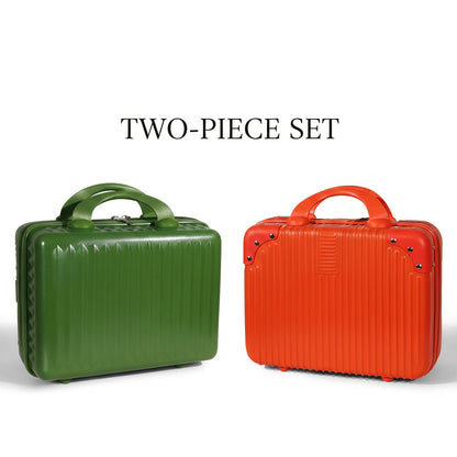 Hard Shell Makeup Travel Case Waterproof Pressure-Proof Portable Cosmetic Suitcase with Elastic Band Luggage Attachment Carry-On Organizer for Women Travel Camping Gym 30x25x15cm