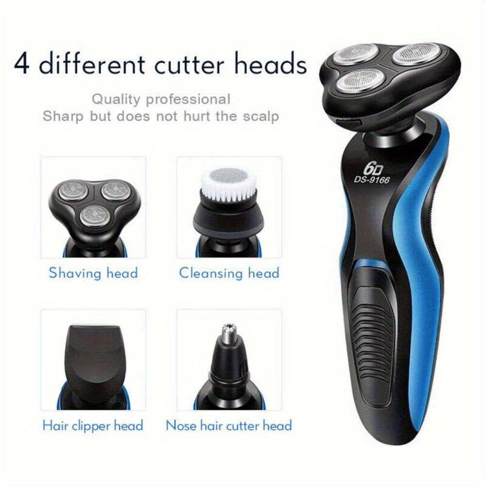 Electric Shaver for Men 4-in-1 – USB Rechargeable Electric Razor & Beard Trimmer Kit for Wet & Dry Shaving, Portable Grooming Set, Perfect Father's Day Gift for Dad, Husband & Male Friends