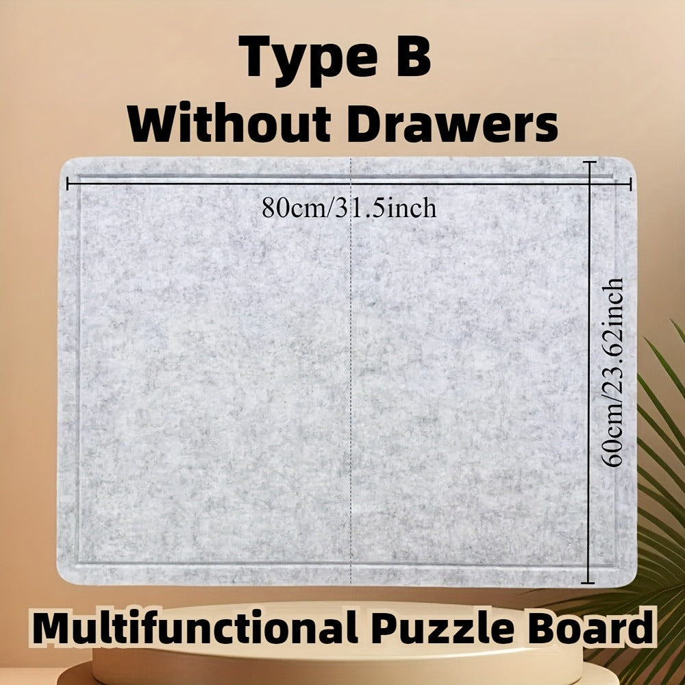 Jigsaw Puzzle Board with Drawers & Storage for 1000 & 1500 Piece Puzzles – Portable Non-Slip Puzzle Table Mat, Multiple Sizes & Colors, Perfect Gift for Puzzle Lovers & Adults