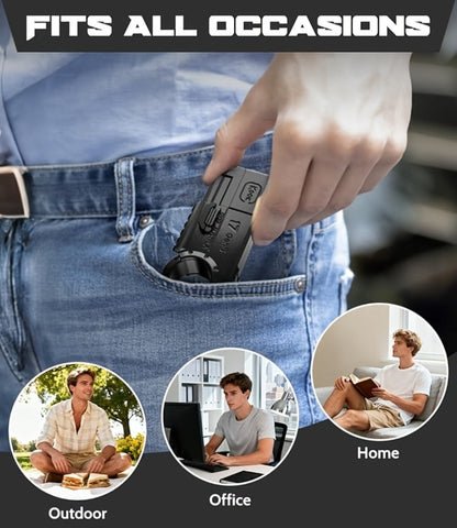 Alloy Finger Pistol Fidget Toy – One-Touch Cartridge Ejecting Stress Relief Desk Toy, Cool EDC Novelty Gift for Adults Men Teens, Fingertip Decompression Toy with Softball Launcher