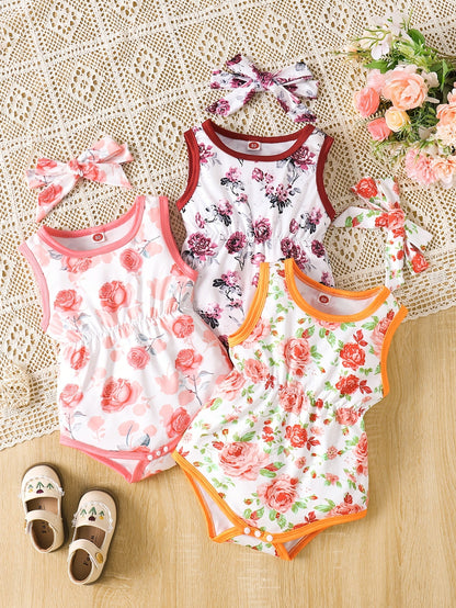 Baby Girl Tie Dye Bodysuit - Sleeveless Summer