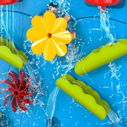 Water Play Table for Kids Double-Sided Waterfall & Beach Sand Zone – Outdoor Sensory Activity Toy for Toddlers Ages 3+, Beach Tools Included, Backyard Summer STEM Gift for Boys & Girls