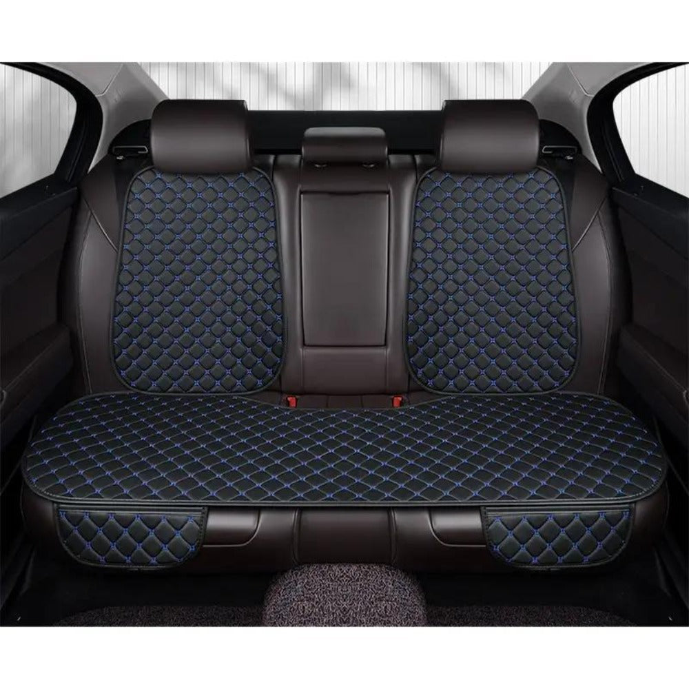 Car Back Seat Protector Waterproof, Universal Fit Anti-Stain Splash Guard Seat Cover for Car Interior, Durable Easy-Clean Rear Seat Cushion Liner in Black & Red