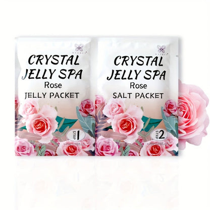 Foot Soak for Dry Cracked Feet Jelly Spa Bubble Bath Salt — Moisturizing Exfoliating Foot Care Treatment, Honey Lavender Lemon & Rose Scents, Relaxing At-Home Pedicure Spa Gift for Women & Men