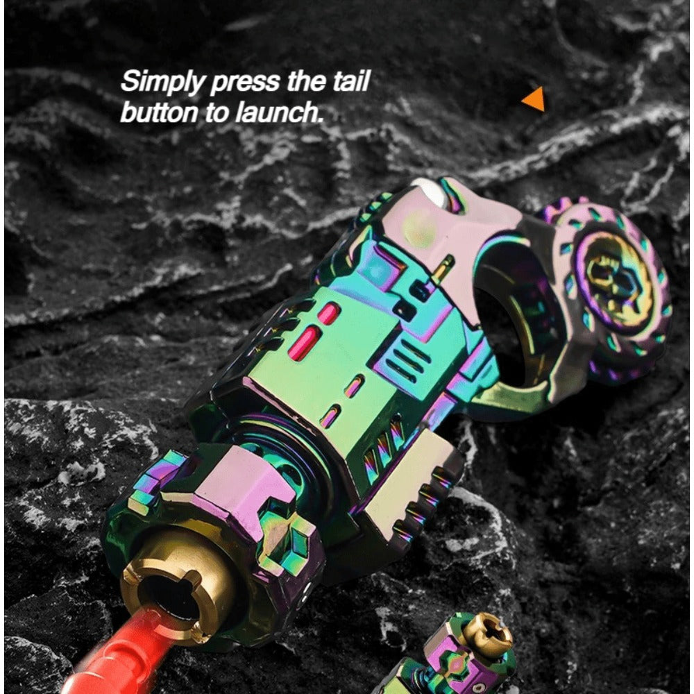 3-in-1 Alloy Fingertip Gun EDC Stress Relief Toy 26pcs Set – Metal Finger Slider Clicker Soft Bullet Launcher for Adults Focus Anxiety Relief Office Gaming Travel Gift for Men